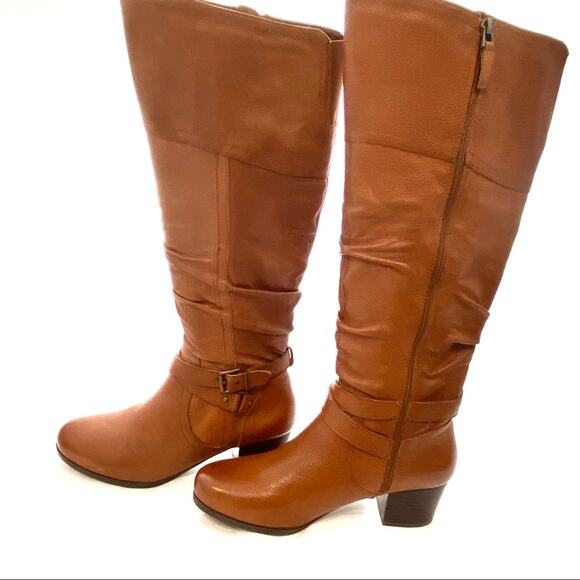 Knee High Boots Array Banana Bread Dakota Ban Zip Boots NWB Sz 9.5 - Picture 5 of 10